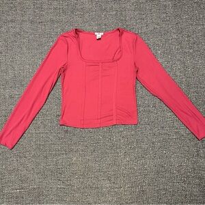 Love Long Sleeve Top in Deep Pink